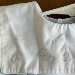 Boutique Brand Auraluz 12m long bubble with Peter Pan collar, car knitted detail